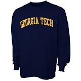 Georgia Tech Yellow Jackets Navy Vertical Arch Long Sleeve T-shirt