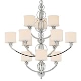 Golden Lighting 1030-363 CH Cerchi Three Tier Chandelier - Chrome Finish