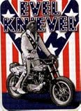  : Evel Knievel - On Motorcycle with Stars & Stripes - Sticker / Decal (Bike Daredevil)