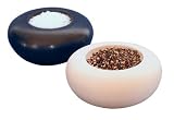 John Julian 01610 Black & porcelain salt & pepper pot set