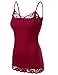 Mabssi Sexy Women Lace Vest T Shirt Tees Blouse Tank Tops