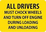 SIGNS-ALL DRIVERS MUST CHOCK WHEELS AND TURN O