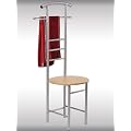 Kesper 24500 Herrendienerstuhl Platte Buchendekor Gestell aus Metall, aluminium buche