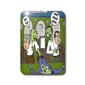 Rich Diesslins Funny General Cartoons - Halloween - Zombie Practical Jokes - Clinton and Nixon Masks - Light Switch Covers - single toggle switch