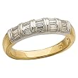 Two Tone Sparkling Baguette Diamond Ring