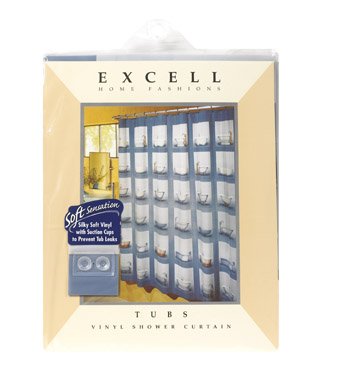 Buy EX-CELL TUBS SHOWER CURTAIN 70