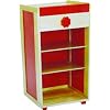 Voila - Wooden Toy - Kid's Room - Red Shelf and Drawer Unit
