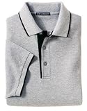 Port Authority - Pique Knit Sport Shirt with Tipped Trim Oxford/Black-L
