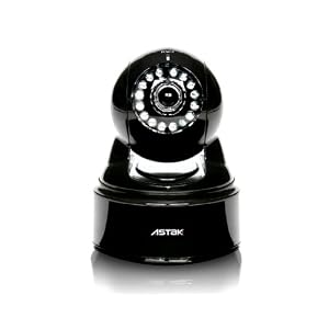 Astak Pan/Tilt Night Vision IP Network Camera, Black