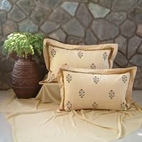 Red Poppy ~ Indian Floral Luxury Standard Pillow Sham Flanged 25x31