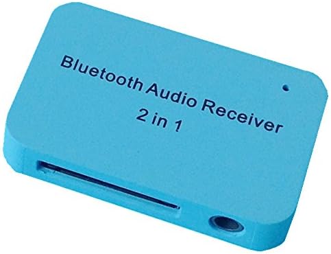 Generic 018 Bluetooth 3.5mm Audio Receiver 2-in-1 Blue Mobile Phone Accessory for Apple Speaker and AUX Home Theater Wireless