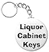 A&T Designs Liquor Cabinet Keys 2.25â€ Keychain Alcohol Wine Storage Closet