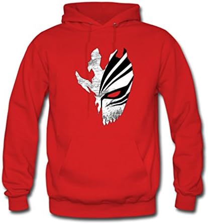 Beautry Mens Japan Anime Bleach Death Mask Custom Classic Hoodie XXL Red