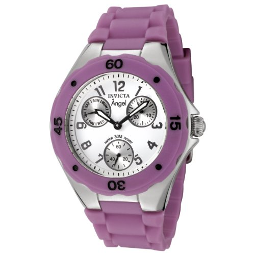 Invicta Women's 0698 Angel Collection Stainless Steel Purple Polyurethane Watch