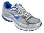 Nike Women's NIKE ZOOM STRUCTURE TRIAX+ 12 RUNNING SHOES 9 (WHT/BL SPPHR/DRK GRY/MET SLVR)