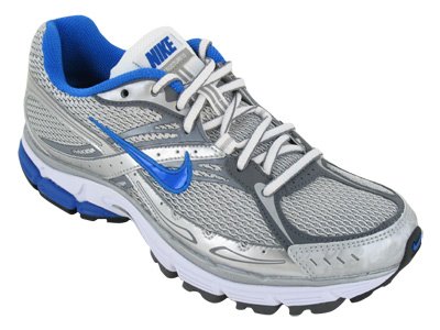Nike Women’s NIKE ZOOM STRUCTURE TRIAX+ 12 RUNNING SHOES 8 (WHT/BL SPPHR/DRK GRY/MET SLVR)
