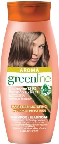Aroma Greenline Green Line Shampoo For Hair Restructuring Q10 And Bamboo Extract 250Ml