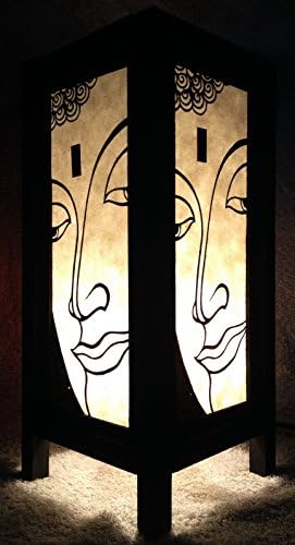 Thai Vintage Handmade ASIAN Oriental Art Buddha style Bedside Table Lamp or Home Garden Decoration.
