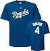 Alex Gordon Majestic Name and Number Blue Kansas City Royals T-Shirt - X-Large
