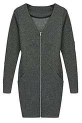 Plus Size Sexy V-neck Wool  Dress