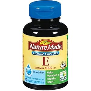 Nature Made Vitamin E, 1000 IU, Softgels, 60 ct.