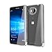 Orzly Fusion Bumper Case Cover Shell for Microsoft Lumia 950 XL (2015 Model - Large Phablet Version) - Protective Hard Cover with Impact Absorbing Transparent Rubber Rim and 100% Clear Back Panel