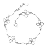 Multidimensional Elegance: Sterling Silver Rhodium Finish Designer Inspired Fancy Link Aesthetic Style Bracelet