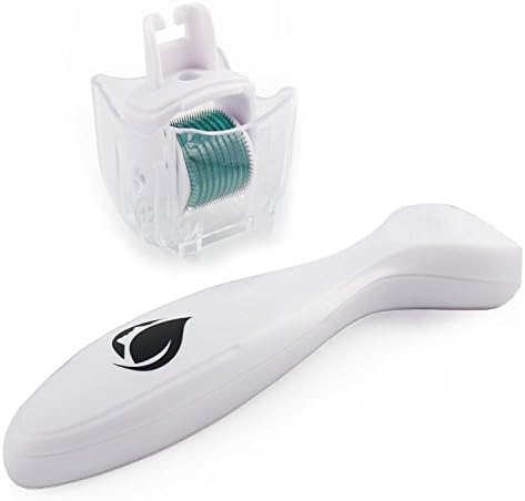 Dermal Face Roller Kit + BONUS eBook and Video Tutorials (1.0 mm) - For Acne Scars, Fine Lines, and Wrinkles