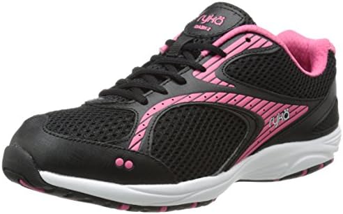 RYKA Women's Dash 2 Walking Shoe, Black/Hot Pink/White, 8.5 M US