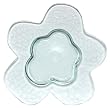 Clear Spanish Recycled Glass Medium Amoeba Plate 12"D Set / 2