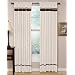 Spa Collection Curtains White and Chocolate Stripe Set of 2 Window Panels Coverings Treatments