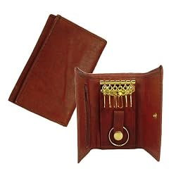 Genuine Leather Key Wallet in Black, Brown or Burgundy