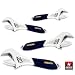 Professional-Grade 4-Wrench SAE &amp; Metric Size-Marked Adjustable Jaw Wrench Set - Soft-Grip Handle