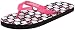 Hello Kitty Women's Rubber Flip Flop With Printed Footbed, Black, Medium