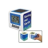 Solar Cube Desktop Clock with Photo Frame