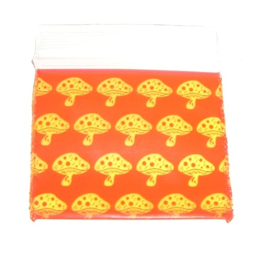 Plastic Bags~ 100 Plastic Bags~ Mushroom~ Approx 1.25