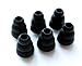 6pcs Small (S) Black Soft Triple Flange Replacement Eartips Earbuds Set Compatible with Sennheiser IE Series, CX Series, CXC Series, CXL Series, OCX Series, and MM Series in Ear Earphone Headsets