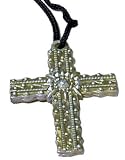 Golden Gold Brown Holy Cross Costume Accessory Necklace