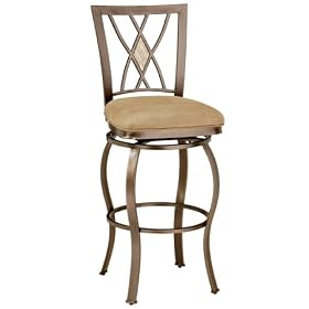 Bar Stool - Brookside Diamond Fossil Back Swivel Bar Stool - Hillsdale Furniture -... by Hillsdale Furniture