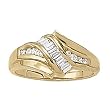 14K Yellow Gold Diamond Ring - 0.38 Ct.