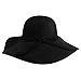 Dealzip Inc? Vintage Style Women Lady Wide Brim Wool Felt Bowler Fedora Cloche Floppy Beach Sun Hat Cap with Lovely Bow Band (Black)