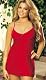 Buy SEXY LINGERIE BABYDOLL CHEMISE RED W/ FAUX PEARLS Get It Now!