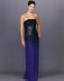 Formal Dress. Blue Strapless Dress. Prom Dress, Party Dress. Beaded Dress. Womens Long Evening Gown by Sean Collection (166)