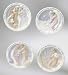 Set of 4 Valencia Porcelain Christmas Nativity Ornaments