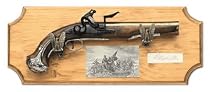 Framed George Washington Pistol on Plaque
