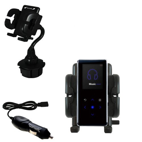 Samsung Yepp K3 Auto Cup Holder with Car Charger - Uses Gomadic TipExchange