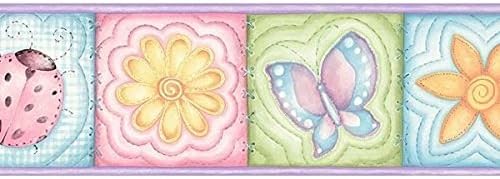 Wallpaper Border Butterfly, Ladybug & Bee Quilt Squares