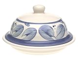 Pfaltzgraff Villa Flora Stoneware Covered Butter Dish