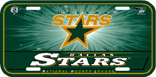 NHL Dallas Stars License Plate