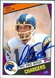 Dan Fouts Autographed/Hand Signed Football Card (San Diego Chargers)